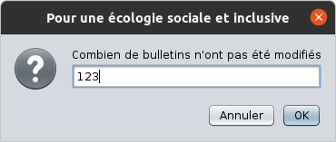 Nombre de bulletins non modifiés